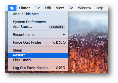 Restart Mac